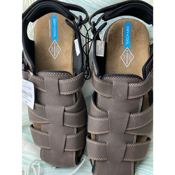 St. John Gorpcore St Johns Bay Mens 12M Monk Strap Covered Toe Beach Summer Sandals NWT